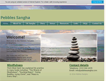 Tablet Screenshot of pebblessangha.com